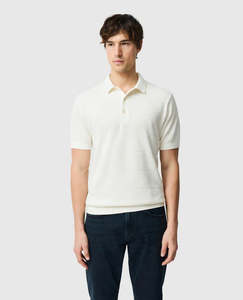 Rodd and Gunn Masons Flat Knit Polo - Coconut