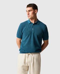 Rodd and Gunn Masons Flat Knit Polo - Teal