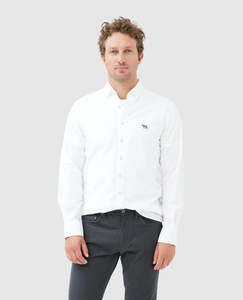 Rodd And Gunn Shirts: Rodd and Gunn Oxford Sports Fit Shirt - Snow