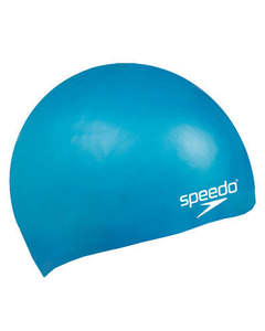 Swimming Accessories: Speedo Junior Moulded Silicone Cap Blue