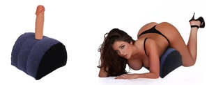 Half Moon Shaped Sex Cushion with toy Holder