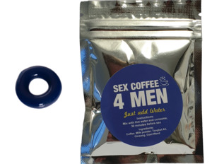 Cock Rings: Small Cock Ring & Sex Coffee 4 Men Bundle
