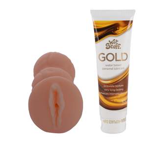 Sale: Cum Cup Masturbator & Wet Stuff Gold Bundle