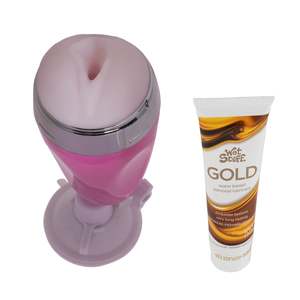 Hands-Free Pleasure Cup & Wet Stuff Gold Bundle
