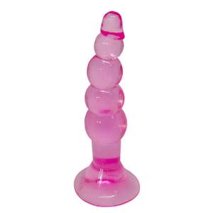Male Anal Toys: Ribbed Fantasy Pink Butt Plug