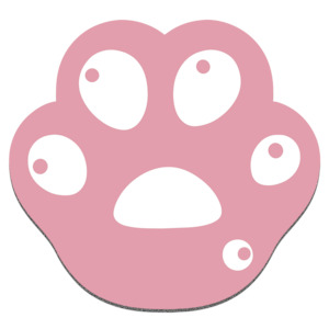 PAW PRINT MOUSE MAT - PINK