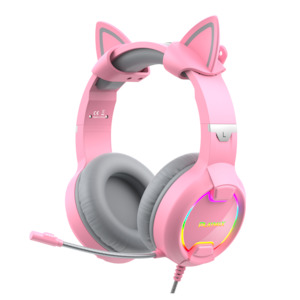 Headsets: PLAYMAX CAT EAR HEADSET - PINK