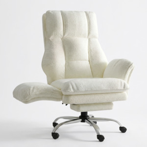 Playmax Studio Cloud Gaming Chair Cross Leg Teddy White