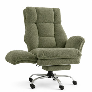 Playmax Studio Cloud Gaming Chair Cross Leg Teddy Sage Green