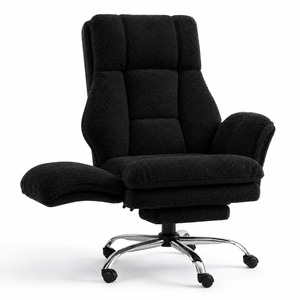 Playmax Studio Cloud Gaming Chair Cross Leg Teddy Black