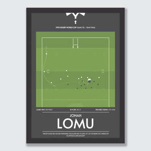 Frontpage: Jonah Lomu runs over the top of Mike Catt!