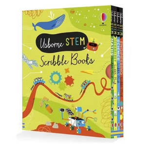 Usborne- STEM Series 4 Books Collection Set - Scribble Book - Hardcover