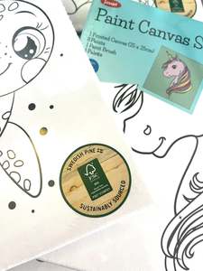 Jasart Colouring Canvas (Paint, Canvas, Brush & Palette)