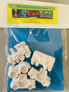 Pick N Paint Plaster Paris Moulds: Pick N Paint Plaster Paris - TRUCK/TRAIN/CARS (Handmade in NZ)