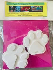 Pick N Paint Plaster Paris - PAW PRINTS (Handmade in NZ)