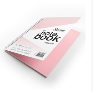 Silvine Tinted A4+ Notebook 8mm Lined with Margin 100 Pages Pink (NEW)