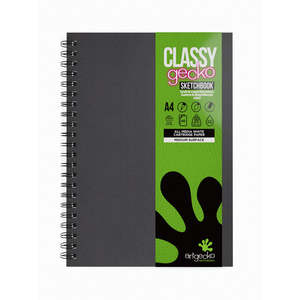 Stationery: Artgecko Classy Sketchbook A4 80 Pages 40 Sheets 150gsm White Paper