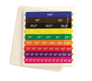 Maths 1: Fraction Tiles 51 Pieces Assorted
