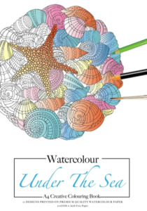 New Just Arrived: Watercolour Colouring Book A4 Under the Sea