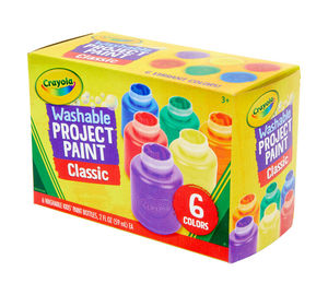 Crayola Washable Kids Paint Pots Classic Colours 6Pk