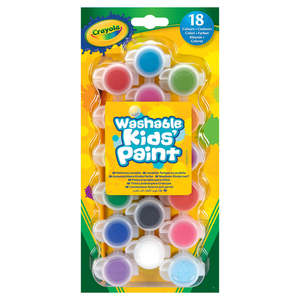 Crayola Washable Kids Poster Paints With Brush 18Pk
