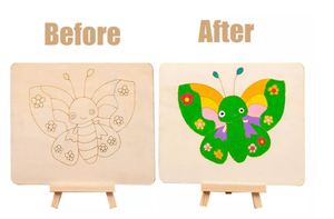 Butterfly Wooden Board Painting