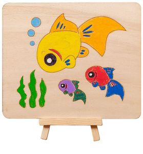 Fish Wooden Board Painting