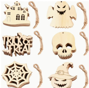 Wooden Items Paint Craft: Halloween Wooden (6pcs)