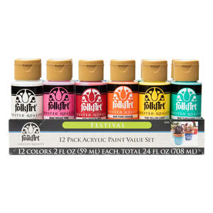 Folk Art Premium Acrylic Paint - Festival Set (12pcs) 2OZ/59ML