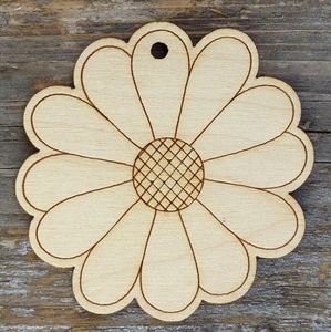 Wooden Daisy Flower Craft (1pc)