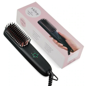 Melbang Mini Hair Straightener Brush Anti-scald Design Fast Straightening Wavy C&hellip;