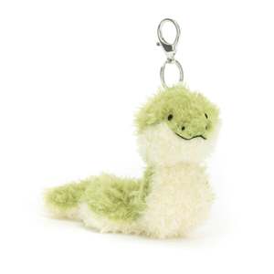 Jellycat: JELLYCAT LITTLE SNAKE BAG CHARM GREEN 16X5X16CM
