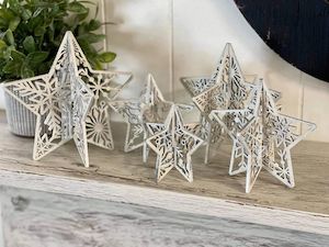 Christmas 3D Stars - Set of 5