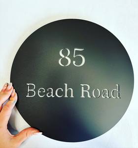 Custom Signs Address House Numbers: Round Acrylic Address Sign