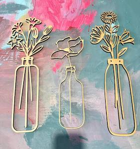 Wooden Floral Vase Set of 3