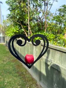 Garden: Koru Heart Bird Feeder
