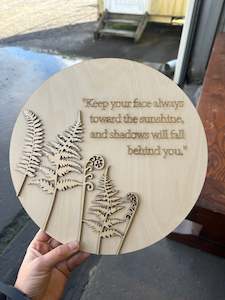 3d Wood: Wooden Kiwiana Quote