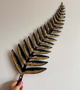 Limited Edition 1 Off Mixed Media Collection: Gold Brushed Mixed Media Fern