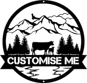 Animals Farming: Cow Monogram