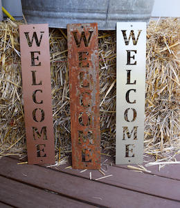 Welcome Vertical Sign