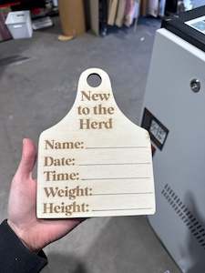 New to the Herd – Birth Announcement Plaque