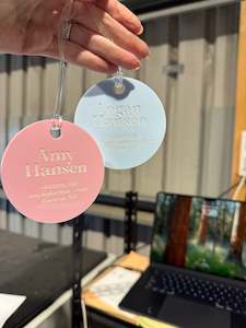New Art: Etched Acrylic Luggage Tags