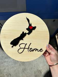 Birch Wood / Acrylic New Zealand Home