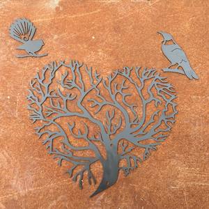 Garden: Heart Tree of Life & Fantail + Tui Trio
