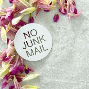New Arrivals: No Junk Mail Sign