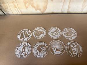 New Art: Clear Etched Acrylic Coasters