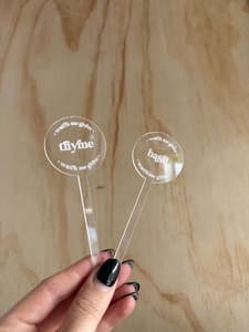 New Art: Clear Garden Stakes – 3mm Etched Acrylic
