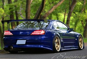 Exterior: Clear Red Fiber Sequential LED Taillights for 99-02 Nissan Silvia 200SX S15 Spec R tail lights