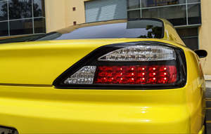 Exterior: Yashio Factory Black Dynamic LED Taillights for 99-02 Nissan Silvia 200SX S15 Spec R