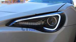 Exterior: SPEC D Black 3D LED Black Projector Headlight for 12-16 Toyota 86 GTS Subaru BRZ ZN6 Head lights